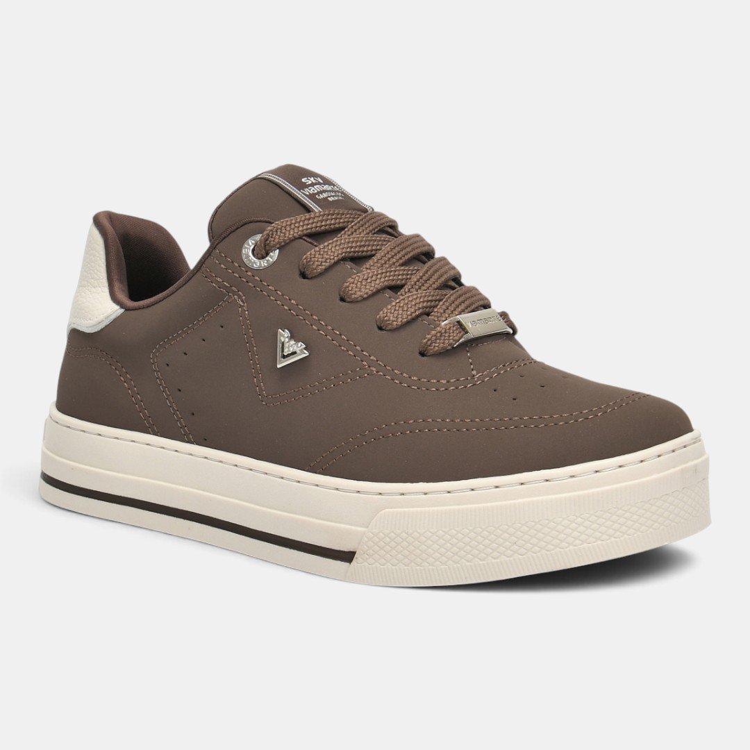 Tênis Via Marte Casual Feminino Marrom Bege 2