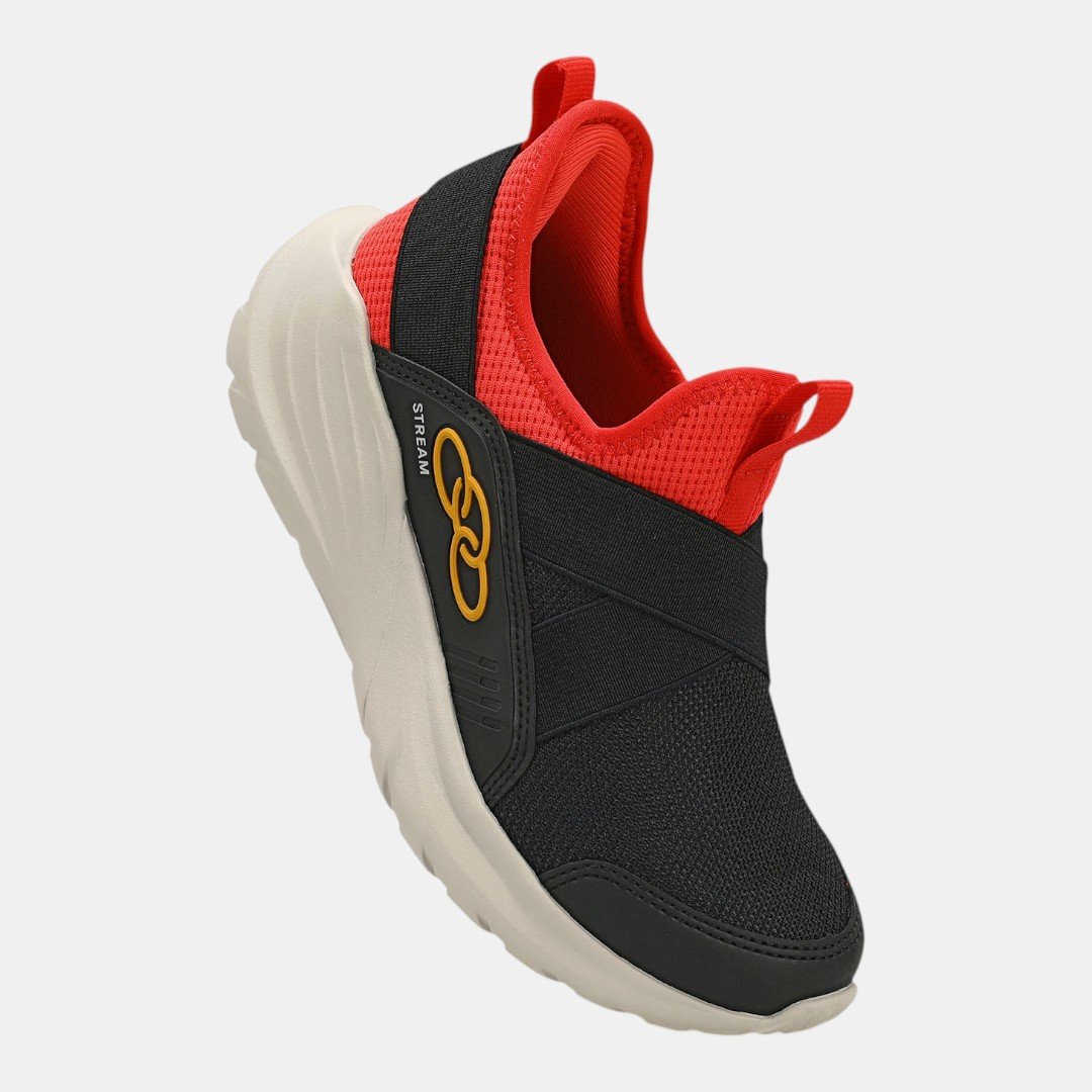 Tenis Olympikus Infantil Stream Kids Preto com Vermelho Preto 2