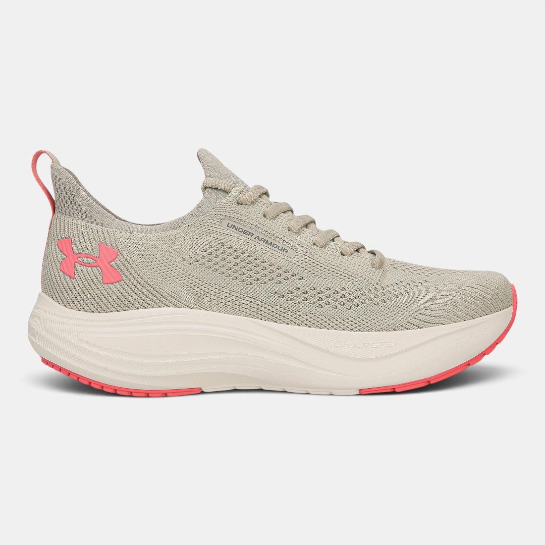 Tênis Under Armour Charged Fleek Cinza com Pink