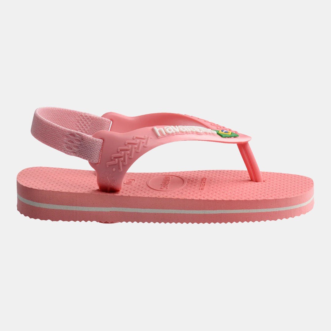Chinelo Havaianas Baby Brasil Logo Rosa Rosa 4