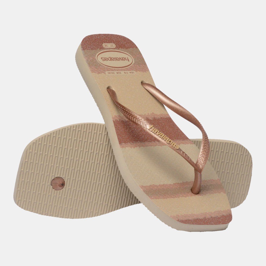 Chinelo Havaianas Slim Square Palette Glow Bege 4