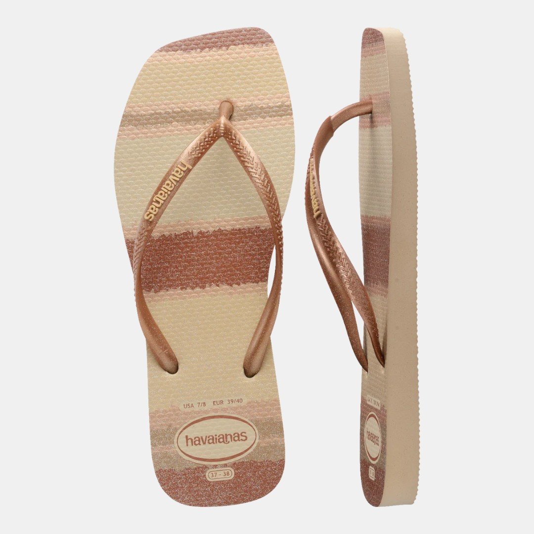 Chinelo Havaianas Slim Square Palette Glow Bege 5