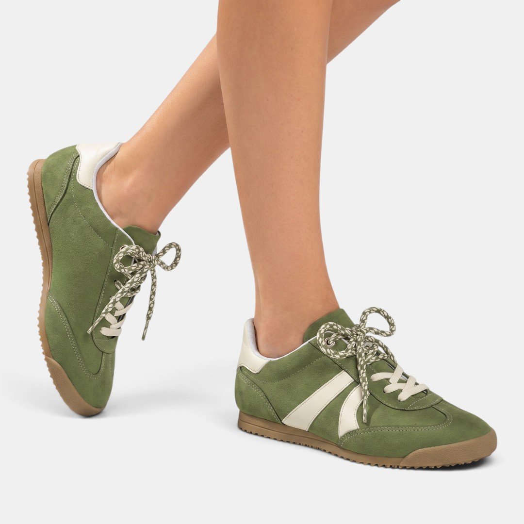 Tênis Piccadilly Casual Feminino Retrô Verde Oliva Verde 4