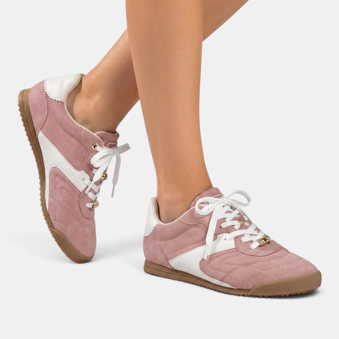 Tênis Piccadilly Casual Feminino Retrô Rosa Rosa 4