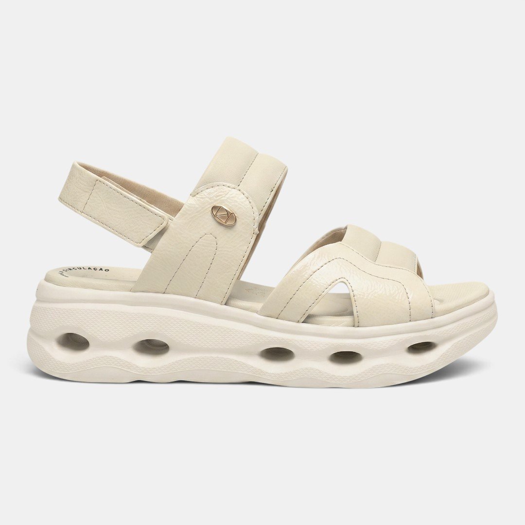 Sandália Piccadilly Maxi Tech Off White