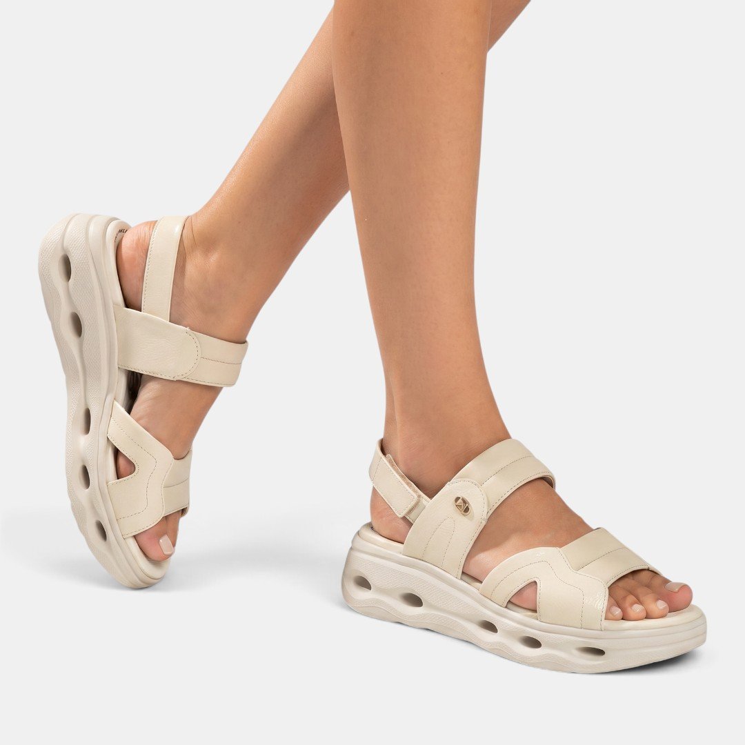 Sandália Piccadilly Maxi Tech Off White Branco 4