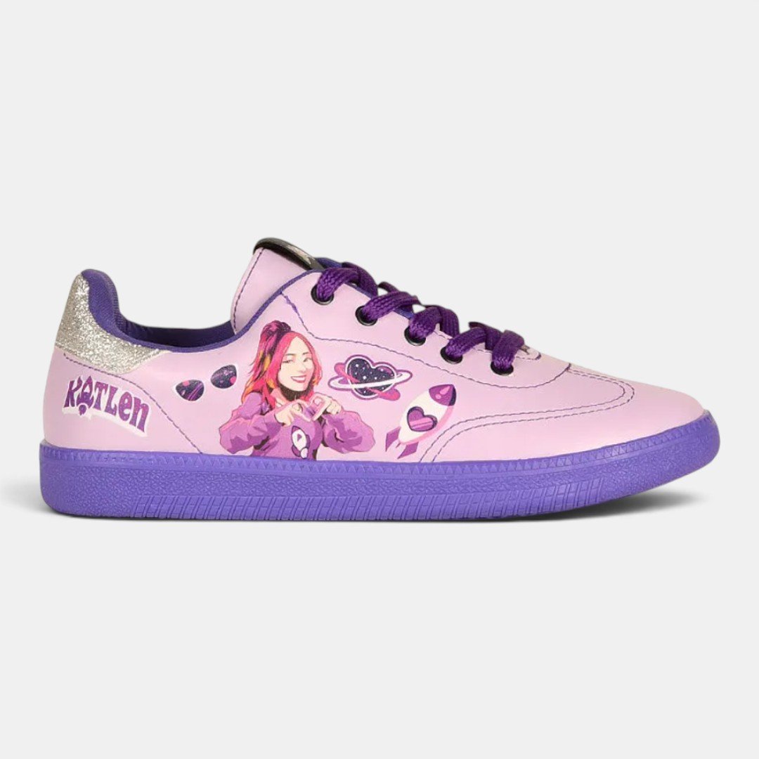 Tênis Infantil Feminino Katlen Dos Rosa Lilás