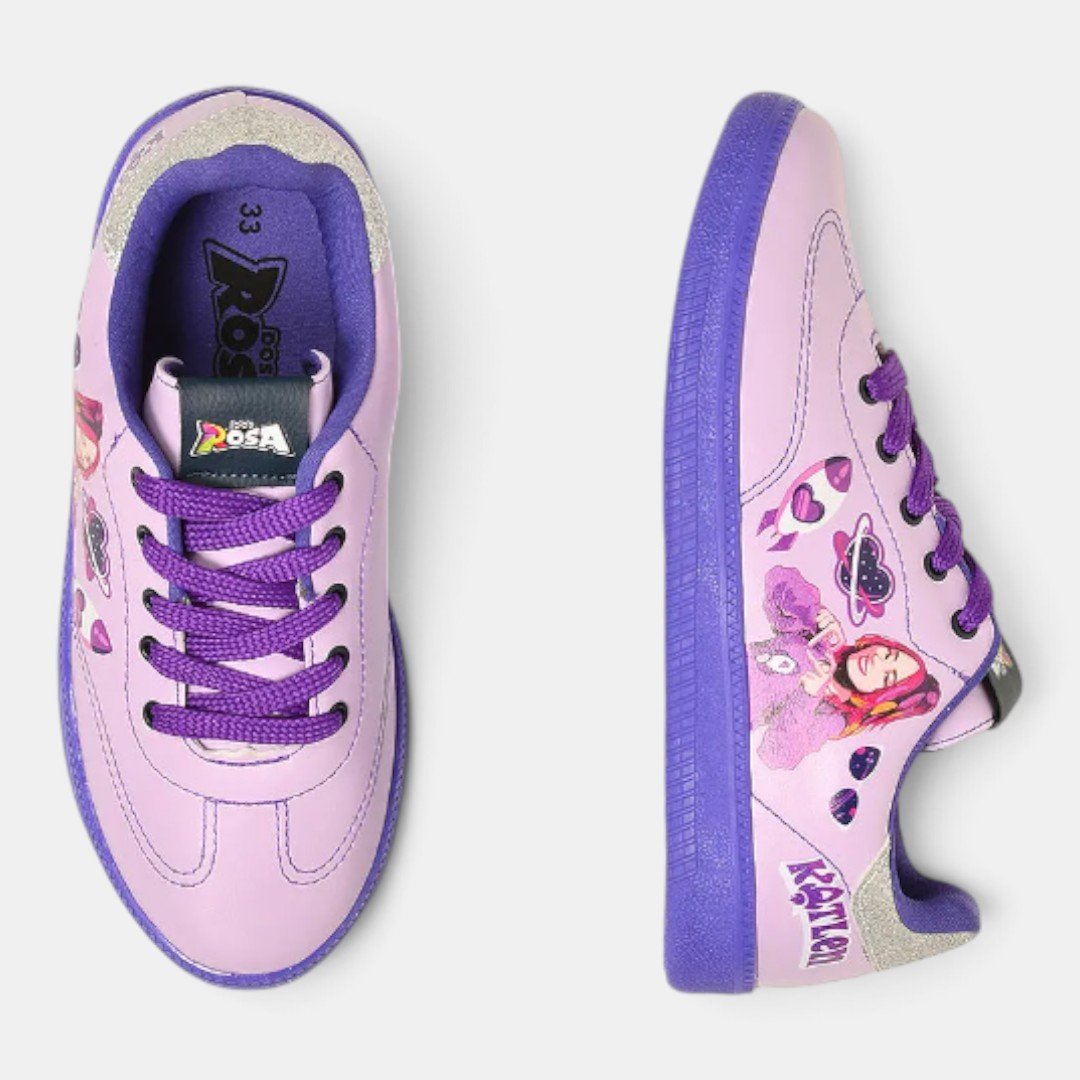 Tênis Infantil Feminino Katlen Dos Rosa Lilás Roxo 2