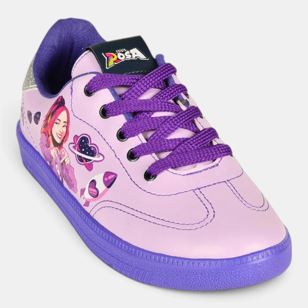 Tênis Infantil Feminino Katlen Dos Rosa Lilás Roxo 3
