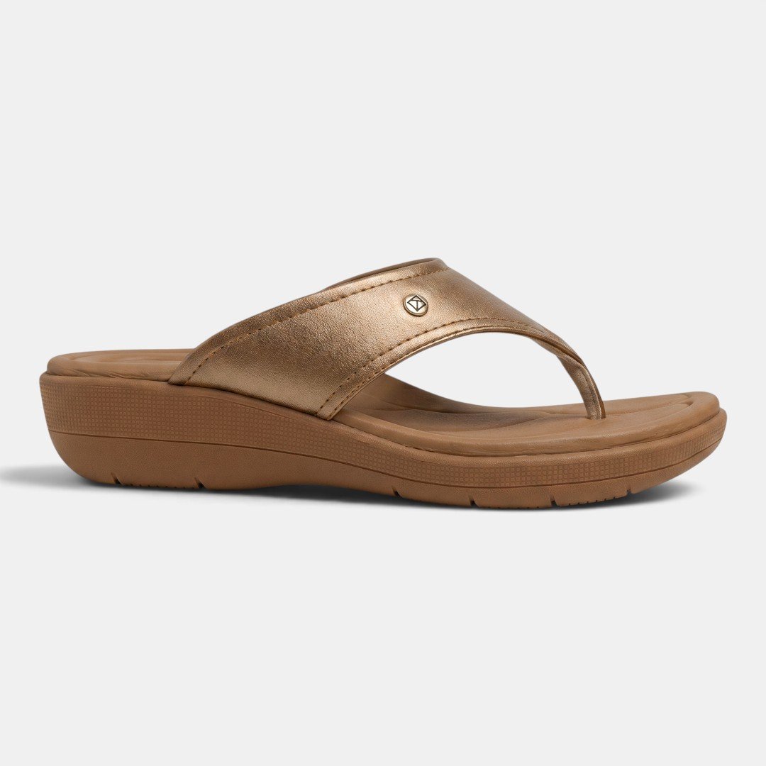 Tamanco Piccadilly Feminino Para Fascite Plantar Ouro Velho