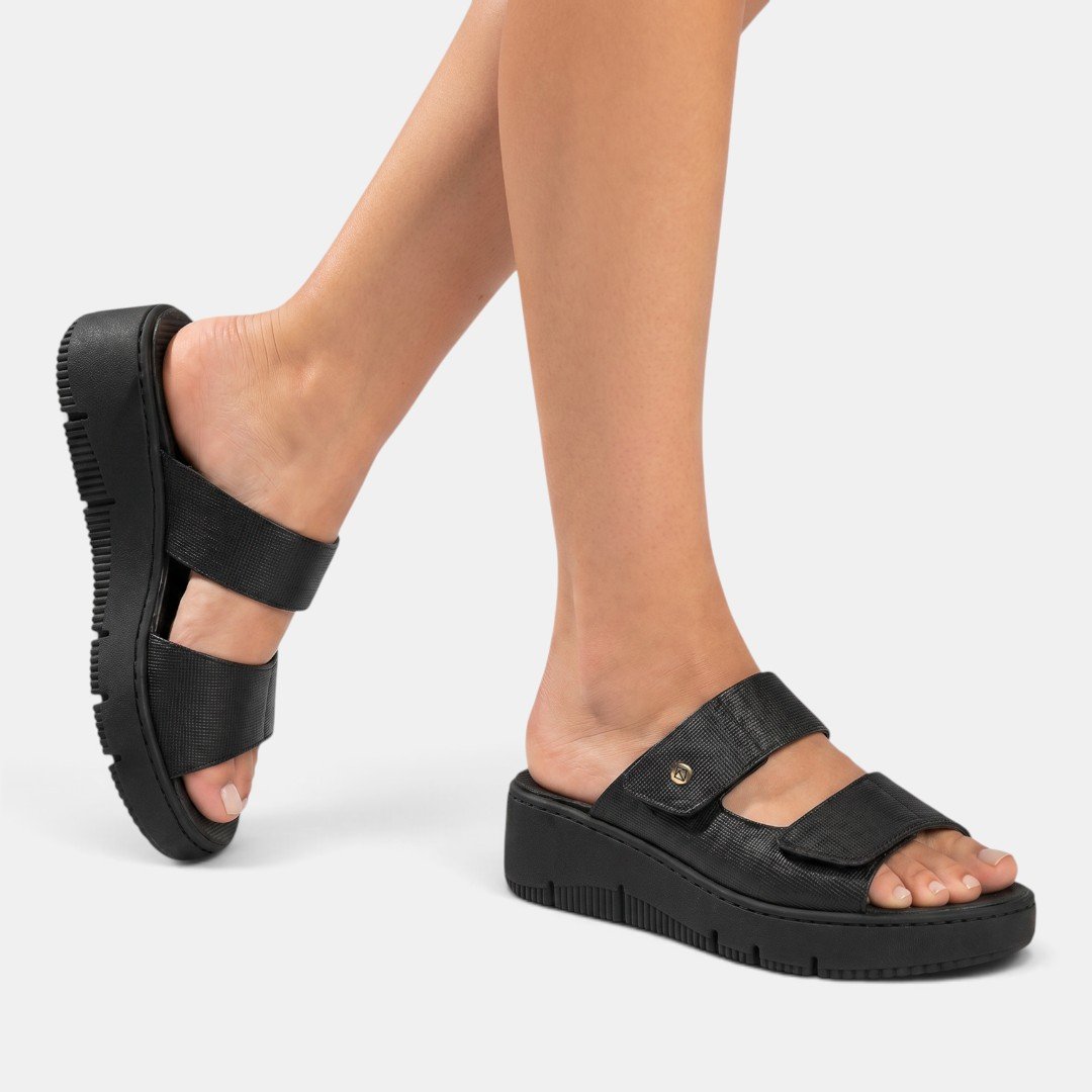 Tamanco Piccadilly Spa Feminino Preto Preto 4