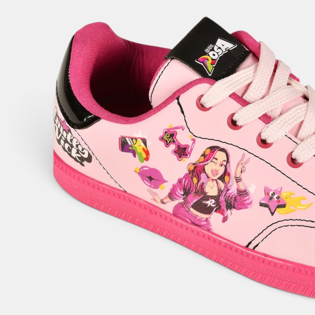 Tênis Infantil Feminino Emilly Vick Dos Rosa Rosa 3