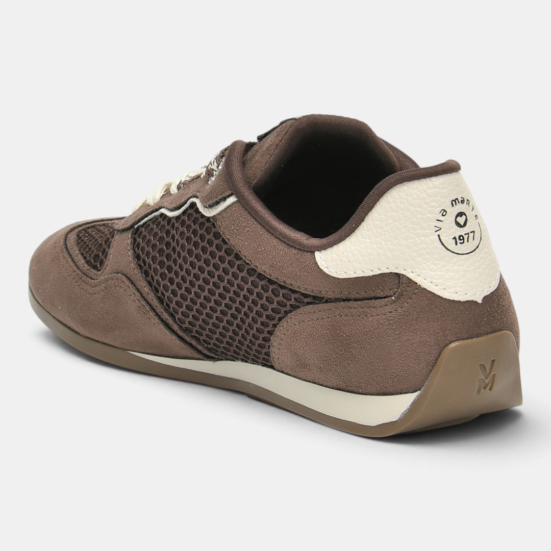Tênis Via Marte Feminino Retrô Marrom Bege 4