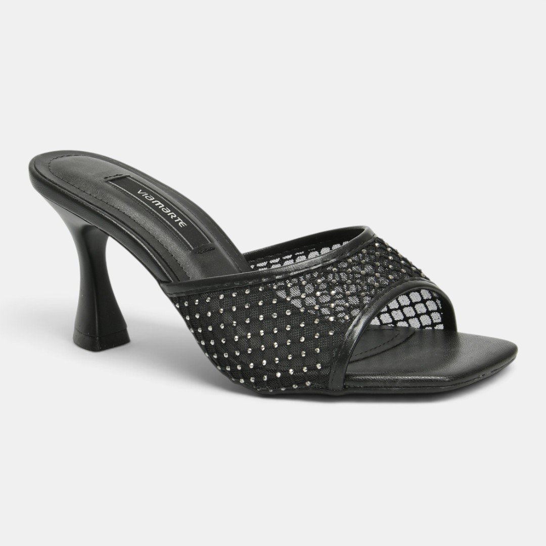 Tamanco Via Marte Feminino Telinha Preto Preto 2