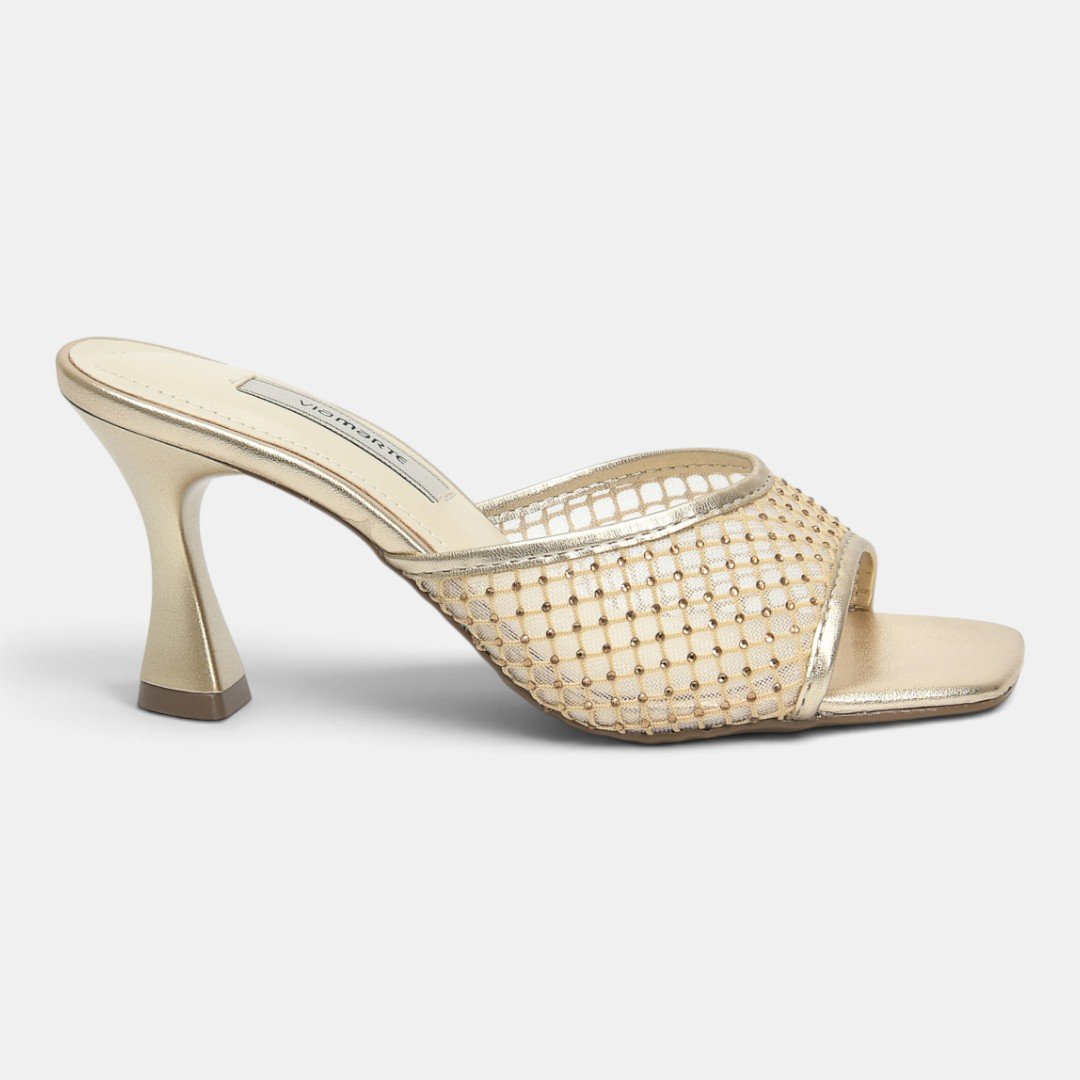 Tamanco Via Marte Feminino Telinha Dourado