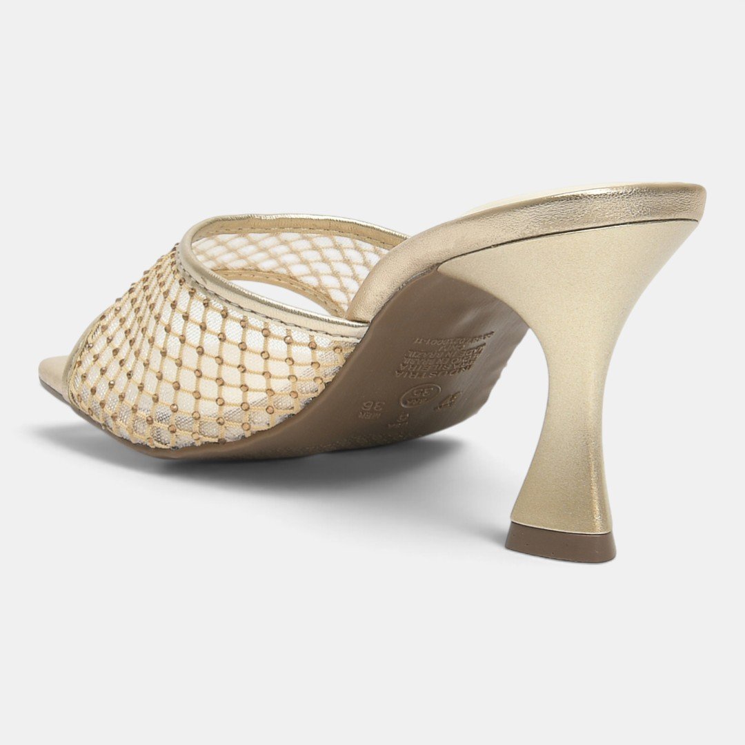 Tamanco Via Marte Feminino Telinha Dourado Dourado 4