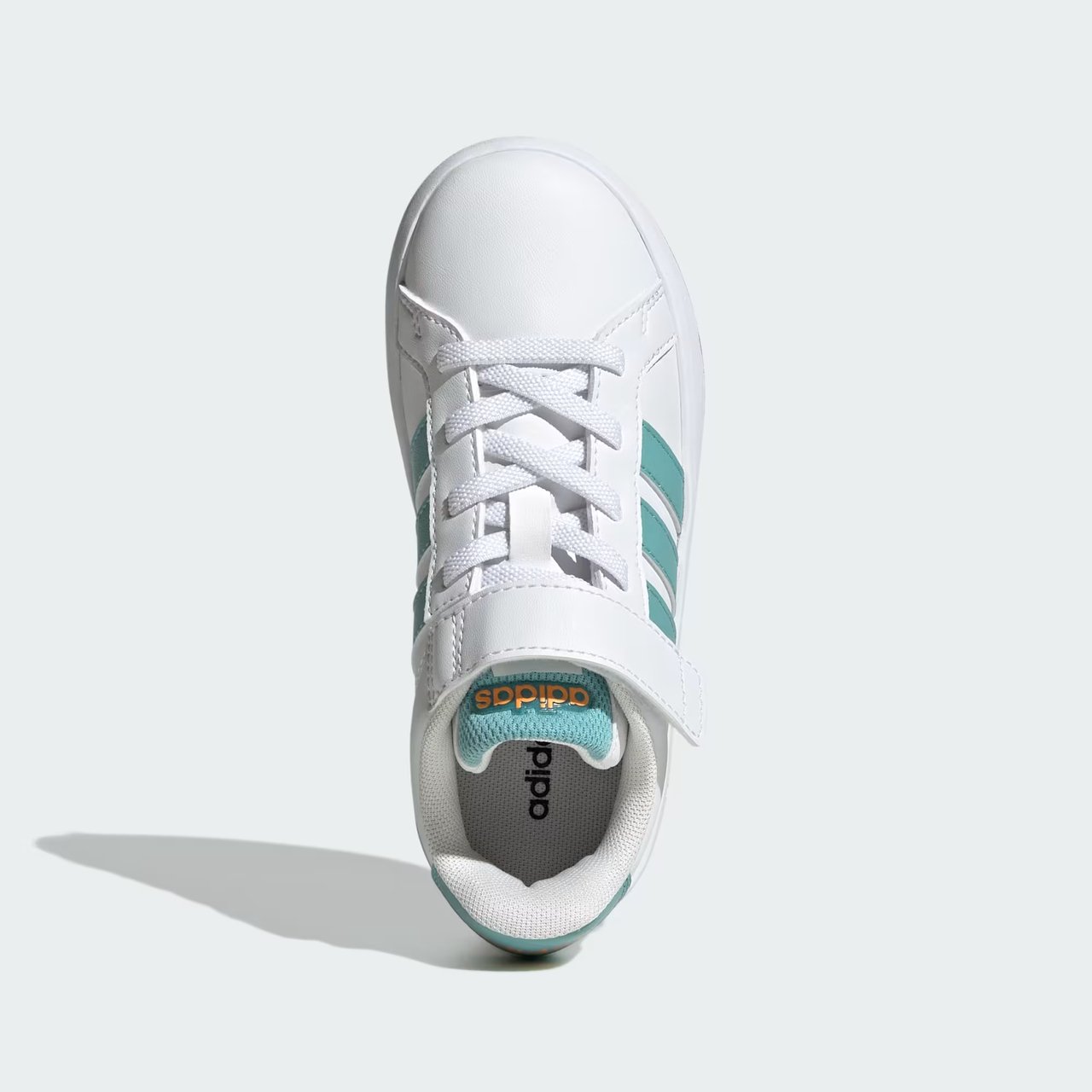 Tênis Adidas Grand Court 3.0 Infantil Branco com Verde Branco 3