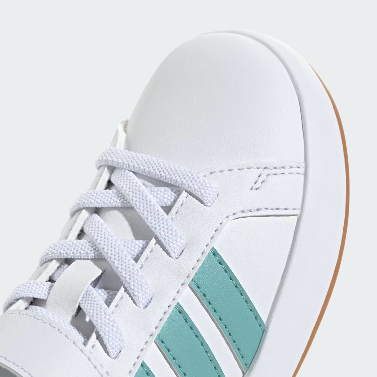 Tênis Adidas Grand Court 3.0 Infantil Branco com Verde Branco 7