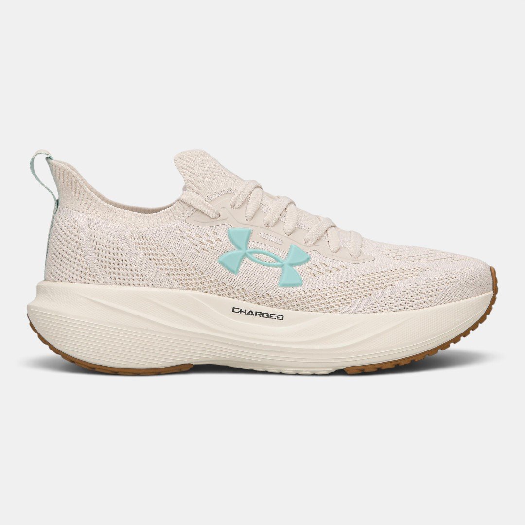 Tênis Under Armour Charged Slight 4 Off White com Azul