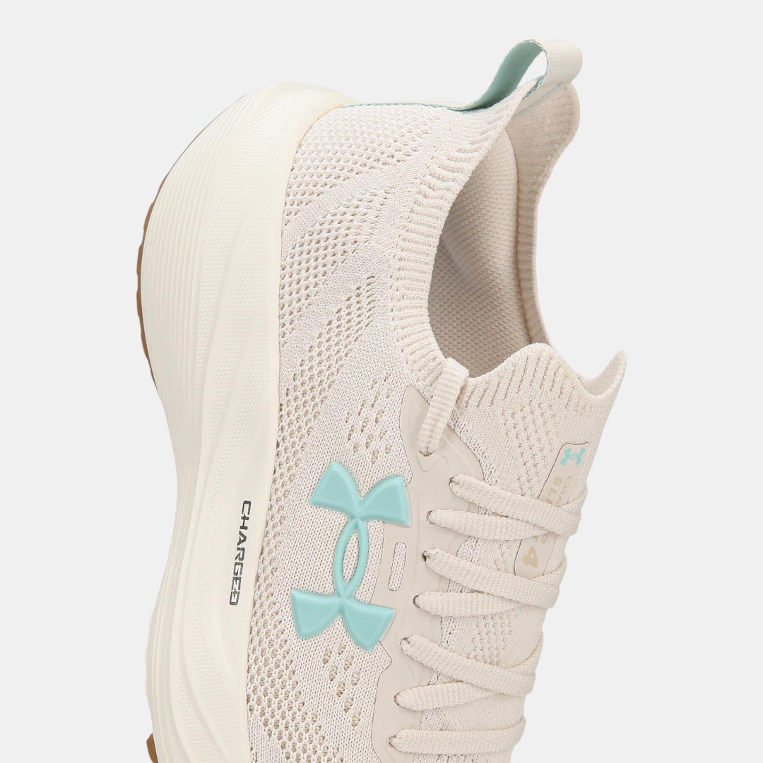 Tênis Under Armour Charged Slight 4 Off White com Azul Branco 7