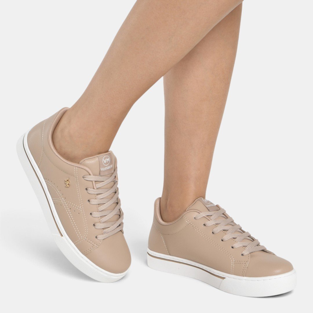 Tênis Via Marte Casual Feminino Creme Branco 3