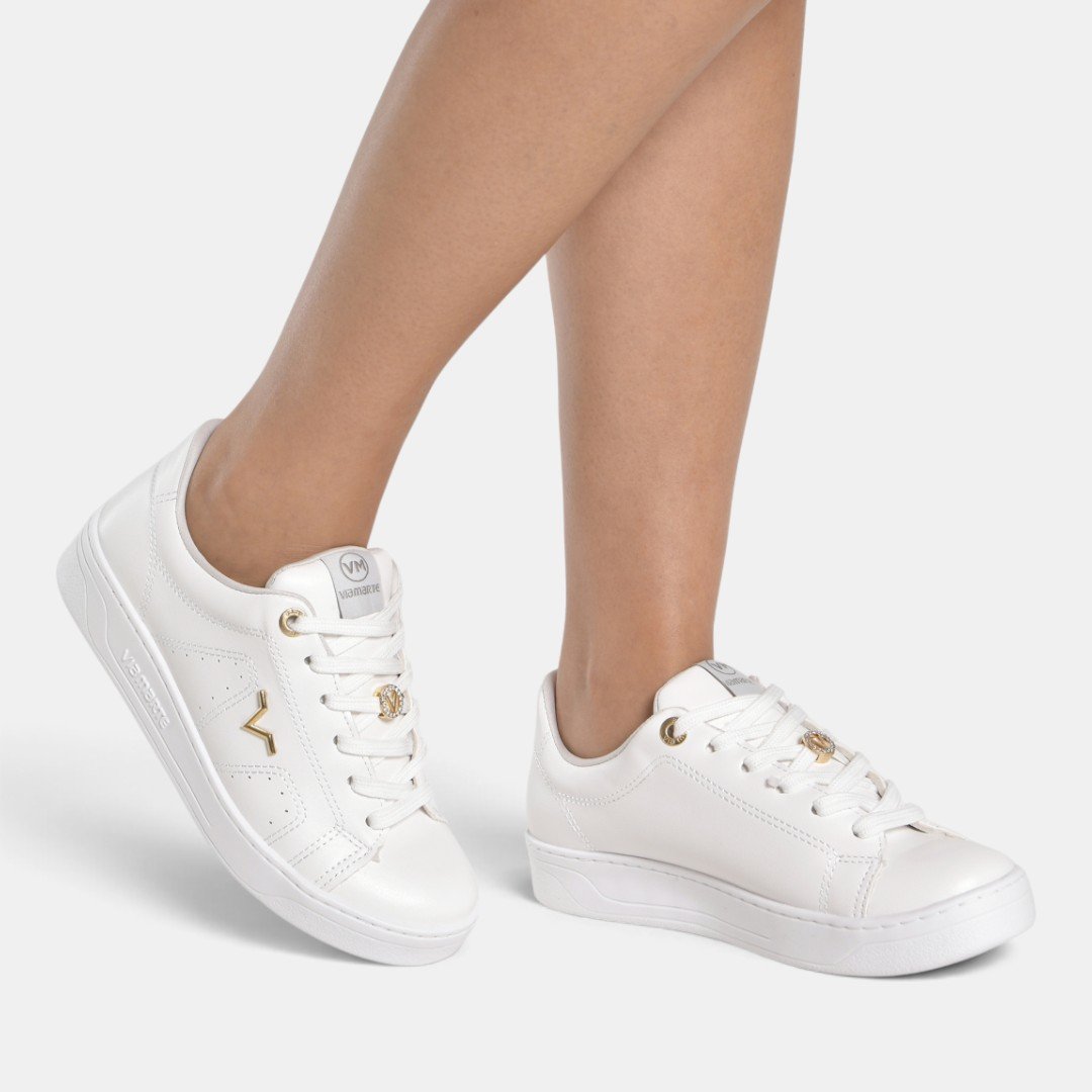 Tênis Via Marte Casual Feminino Branco Branco 4