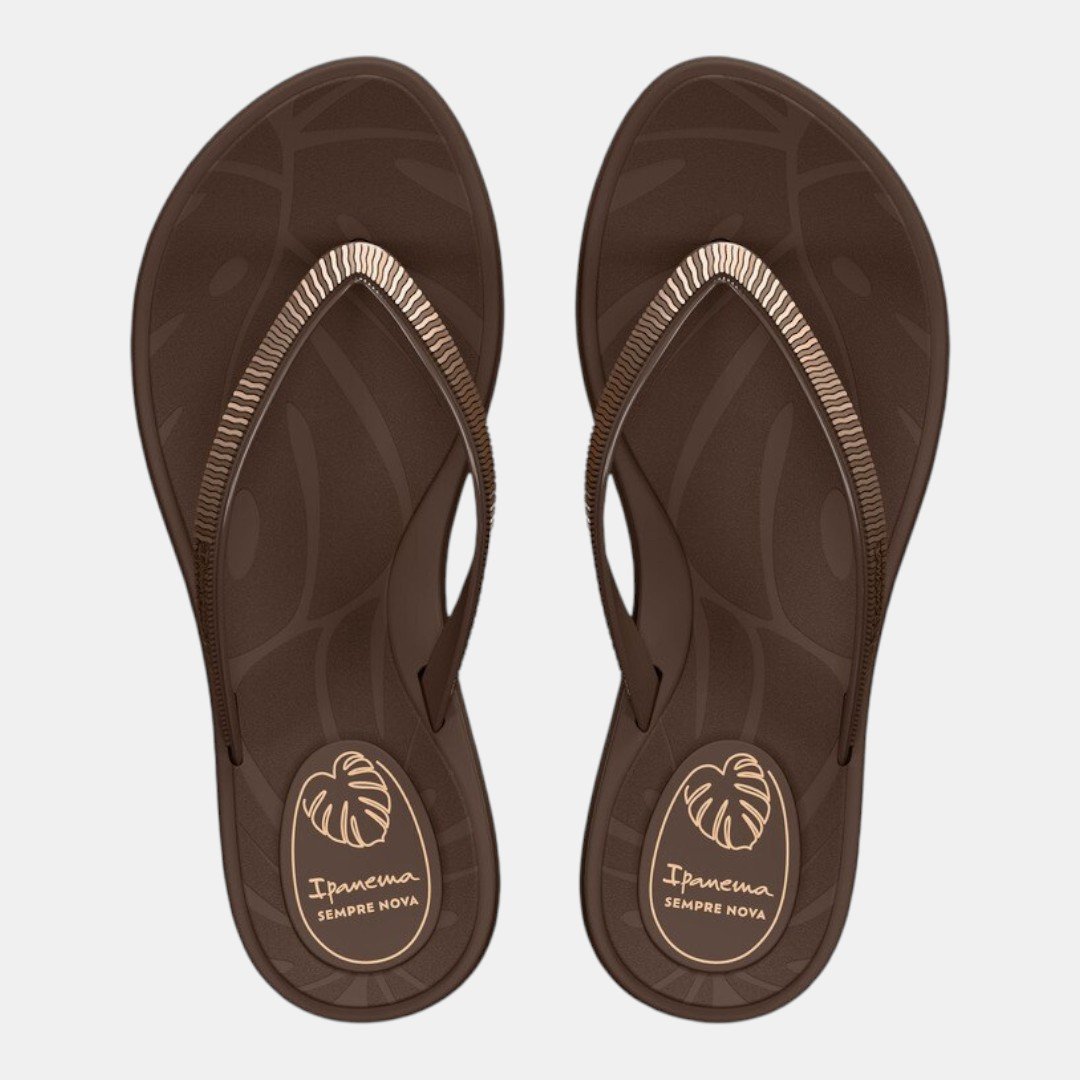 Chinelo Ipanema Shine Feminino Marrom