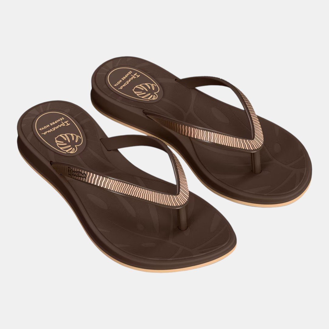 Chinelo Ipanema Shine Feminino Marrom Marrom 3