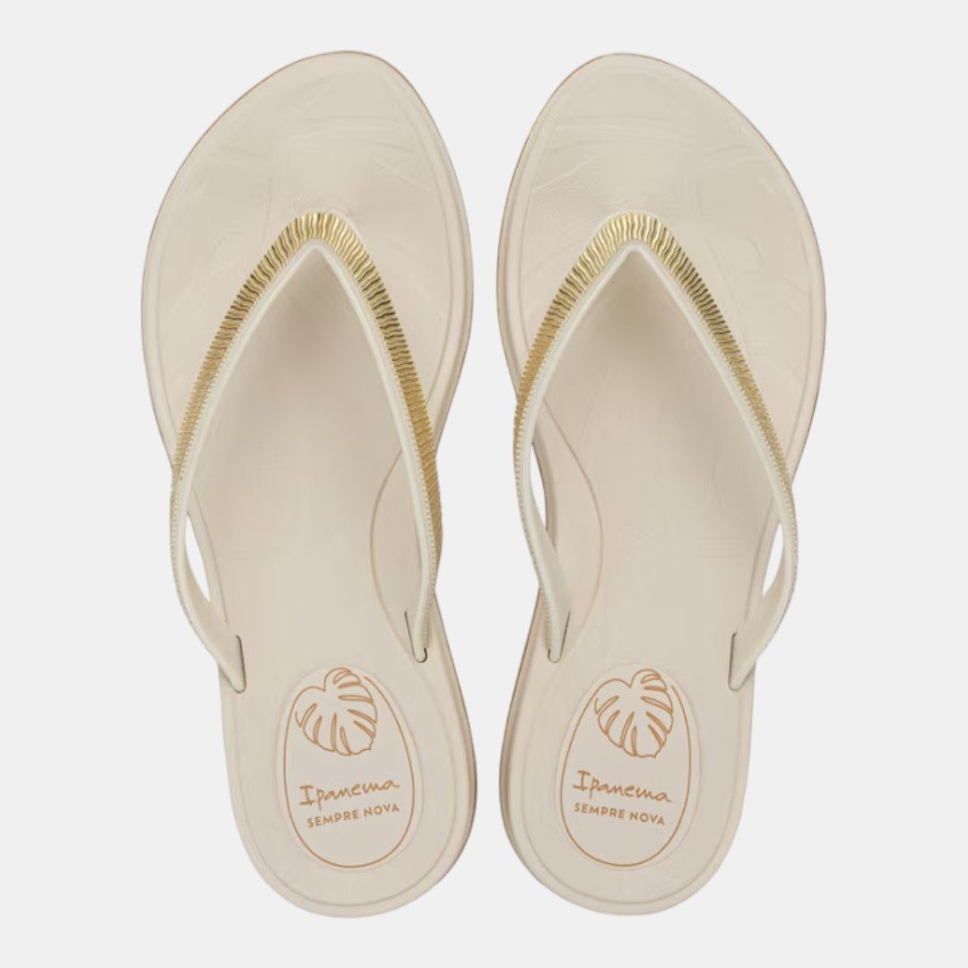 Chinelo Ipanema Shine Feminino Off White