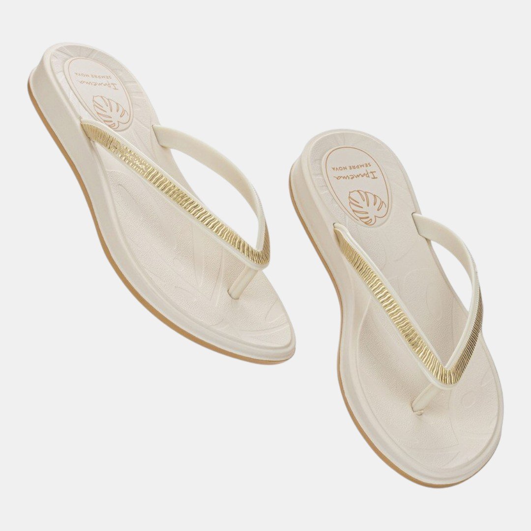 Chinelo Ipanema Shine Feminino Off White Branco 4