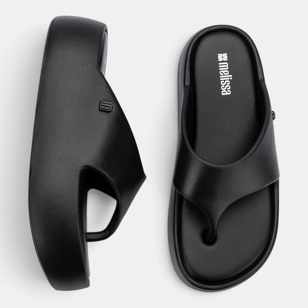 Tamanco Melissa Free Platform Thong Preto Preto 2