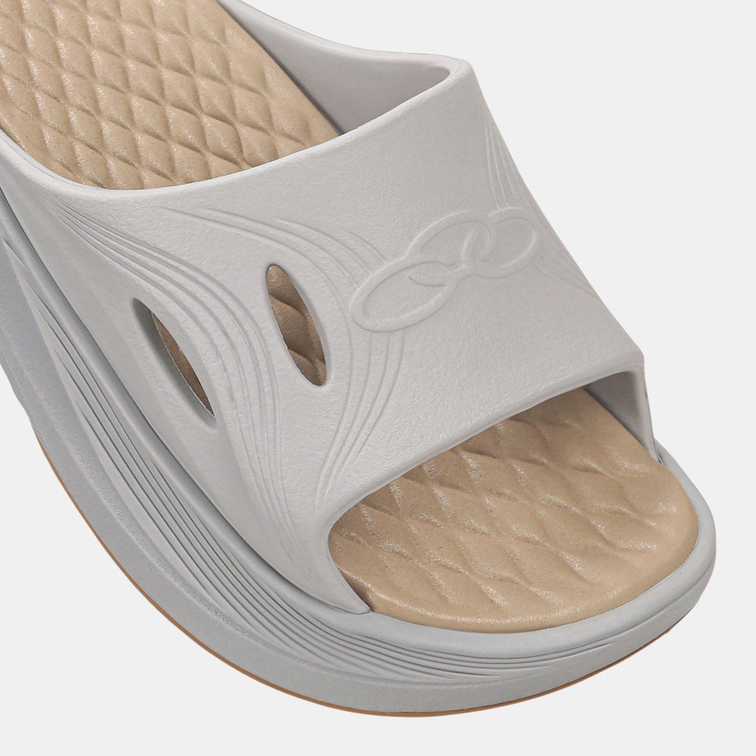 Chinelo Olympikus Pós Corre Cinza Branco 6