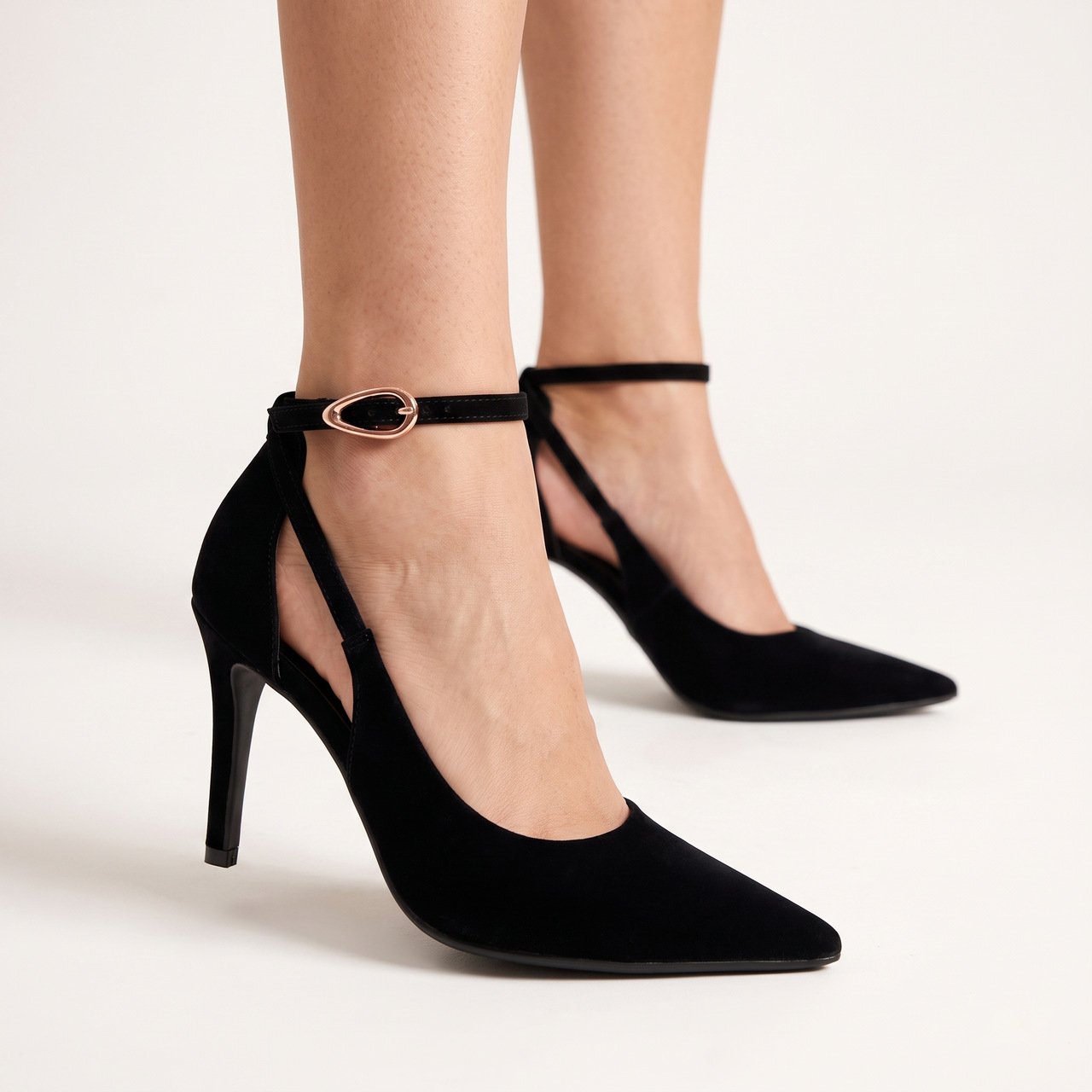 Scarpin Bebecê Feminino Nobuck Preto Preto 2