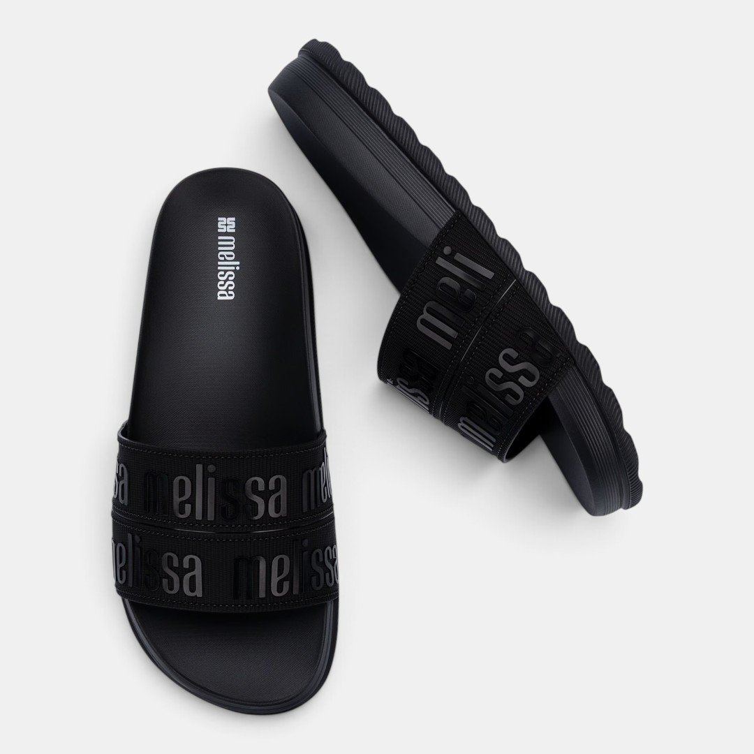 Chinelo Melissa Cozy Slide M-Lover Bold Preto Preto 2