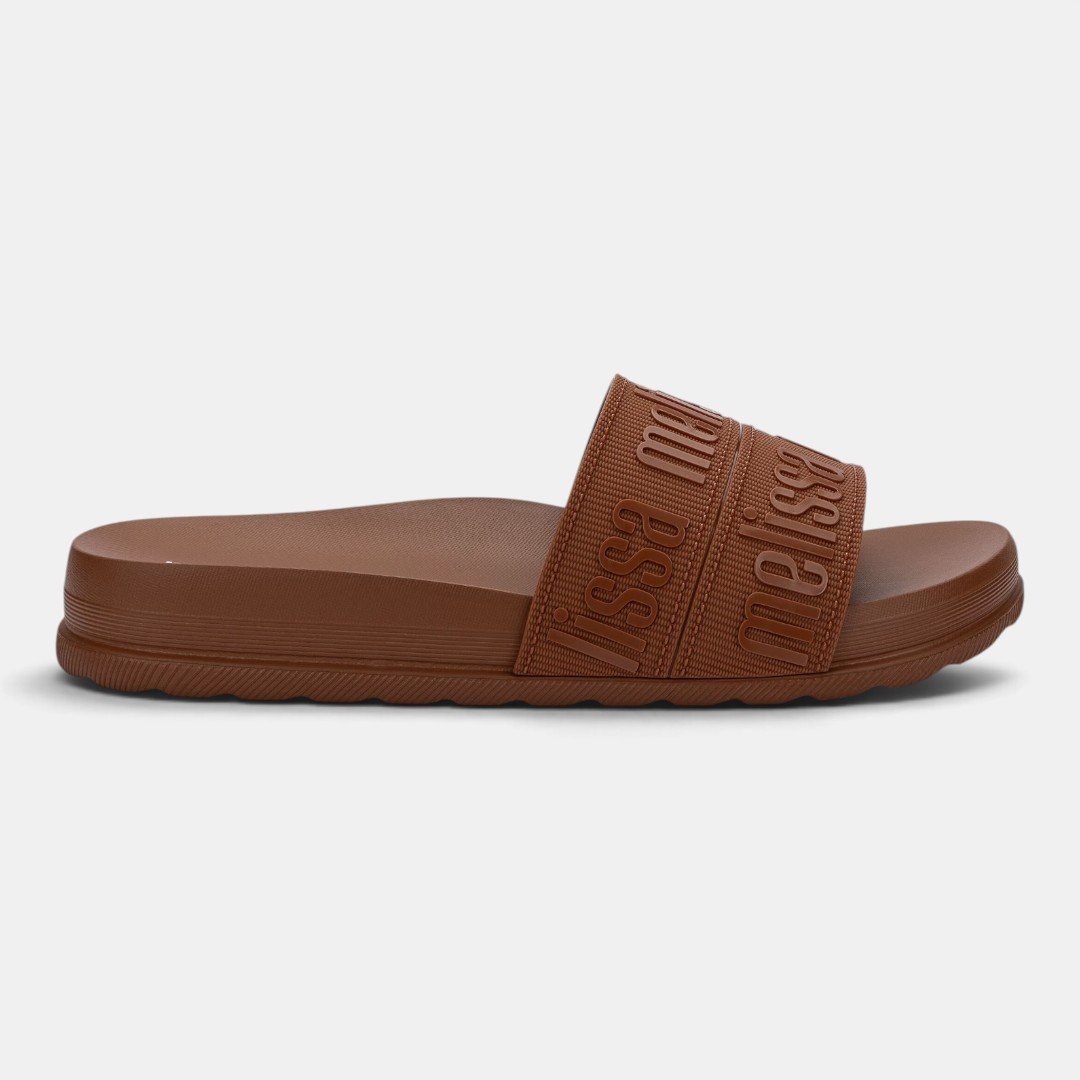Chinelo Melissa Cozy Slide M-Lover Bold Marrom