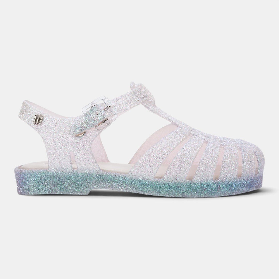 Sandália Mini Melissa Possession Glitter Infantil Vidro Glitter