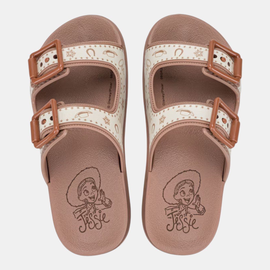 Chinelo Grendene Disney Hip Slide Infantil Jessie Toy Story Marrom Marrom 5