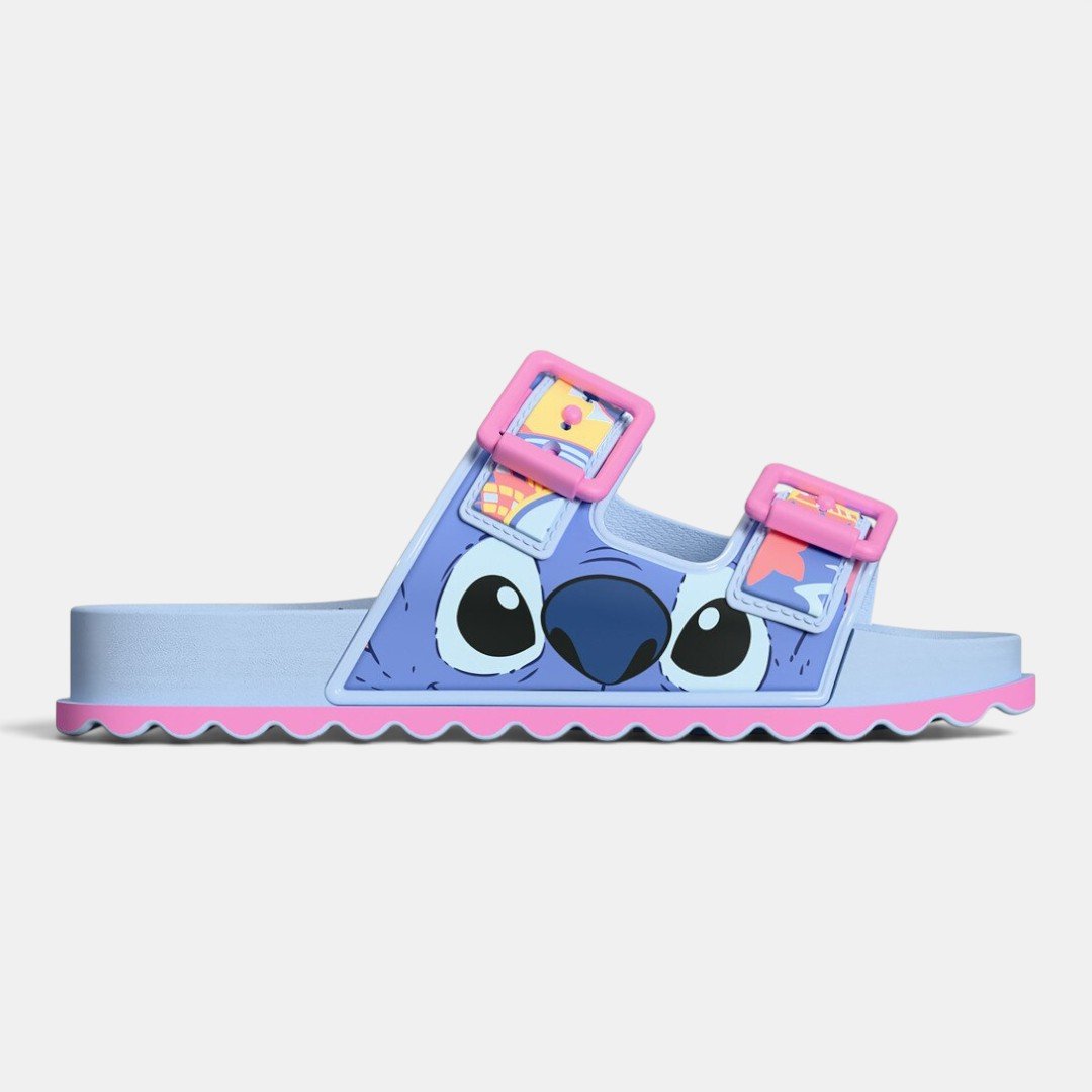 Chinelo Grendene Disney Hip Slide Infantil Stitch Azul
