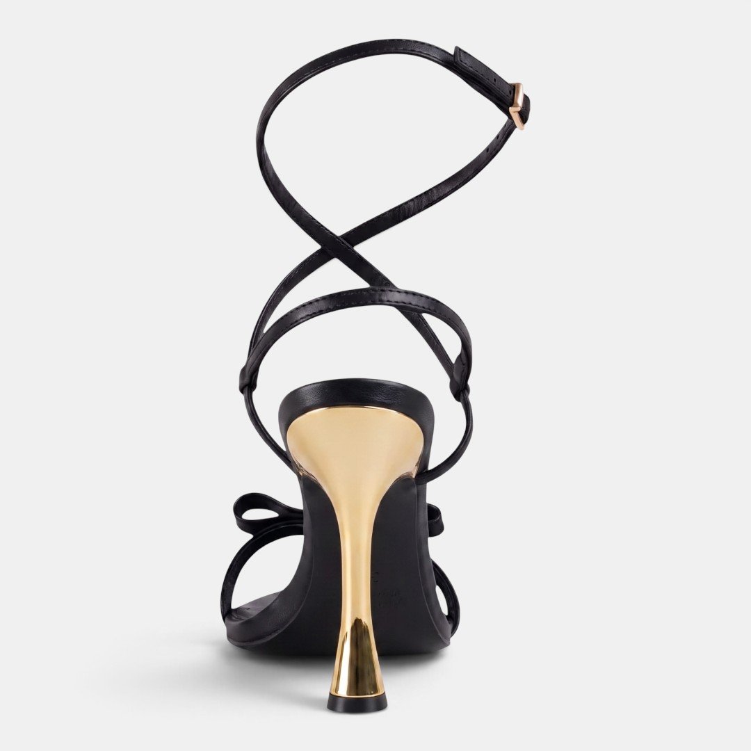 Sandália Di Valentini Salto Fino Verniz Preto Preto 5