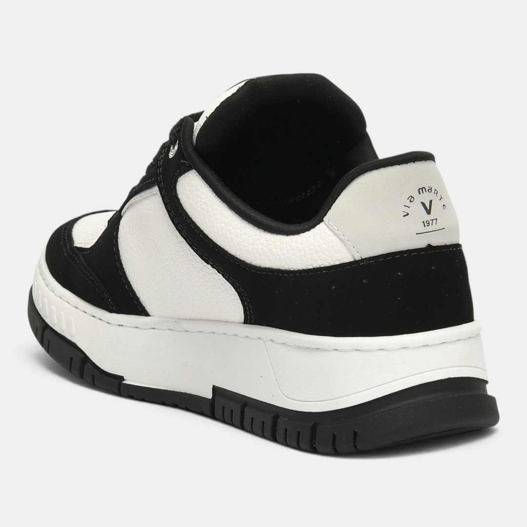 Tênis Via Marte Feminino Branco com Preto Preto 3