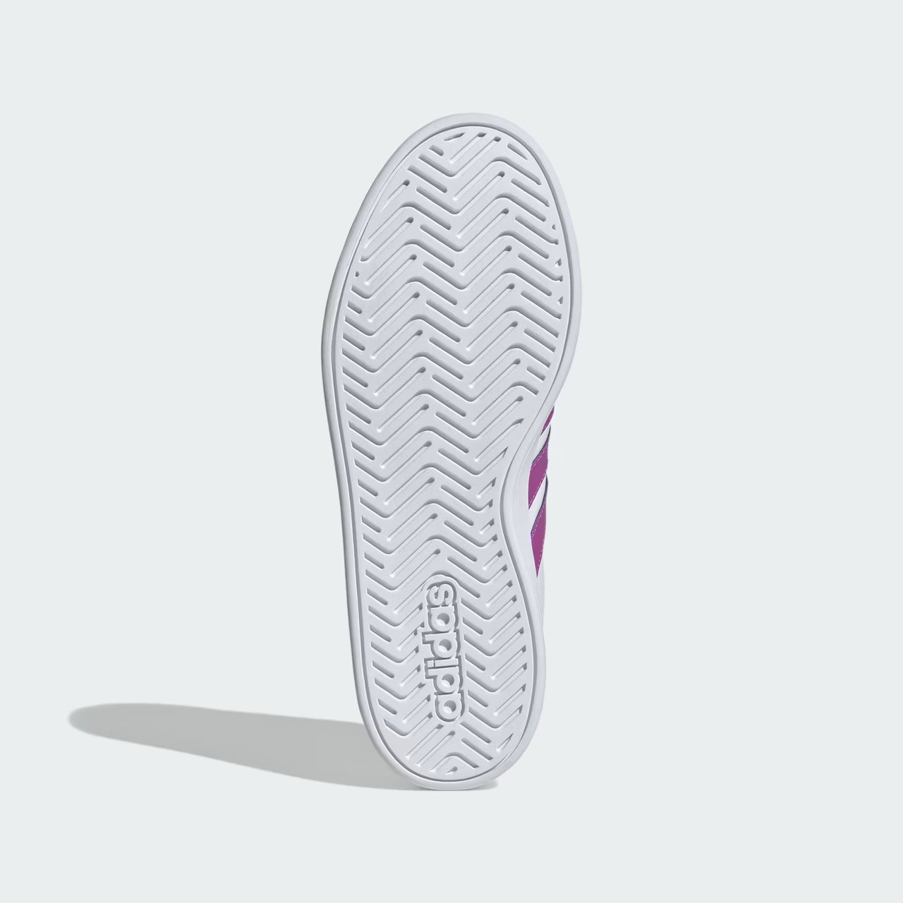 Tênis Adidas Casual Grand Court Base 3.0 Branco com Roxo Branco 4