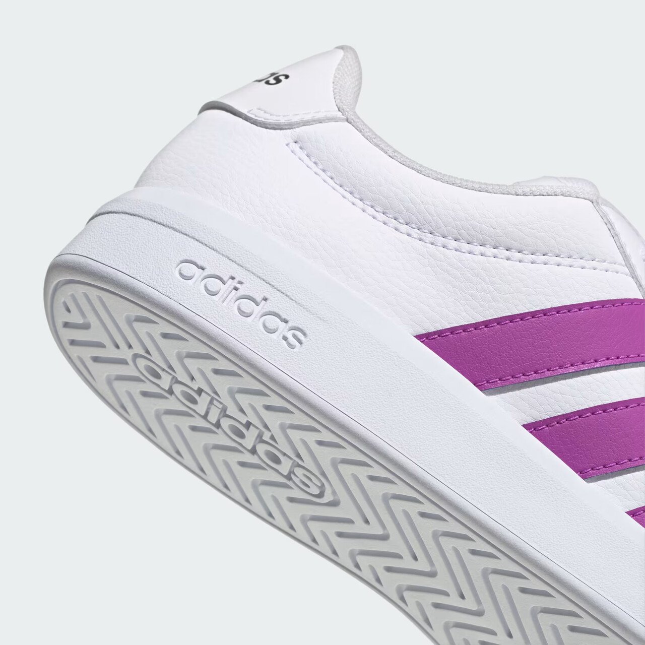 Tênis Adidas Casual Grand Court Base 3.0 Branco com Roxo Branco 7