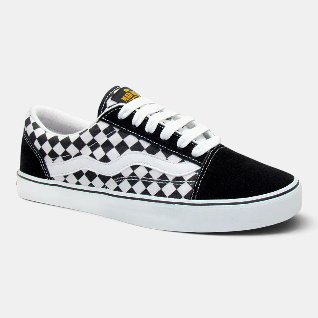 Tênis Mad Rats Old School Quadriculado Preto/Branco 2