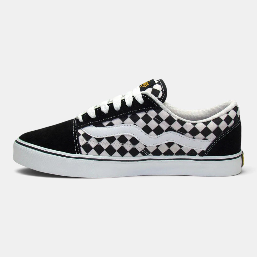 Tênis Mad Rats Old School Quadriculado Preto/Branco 3