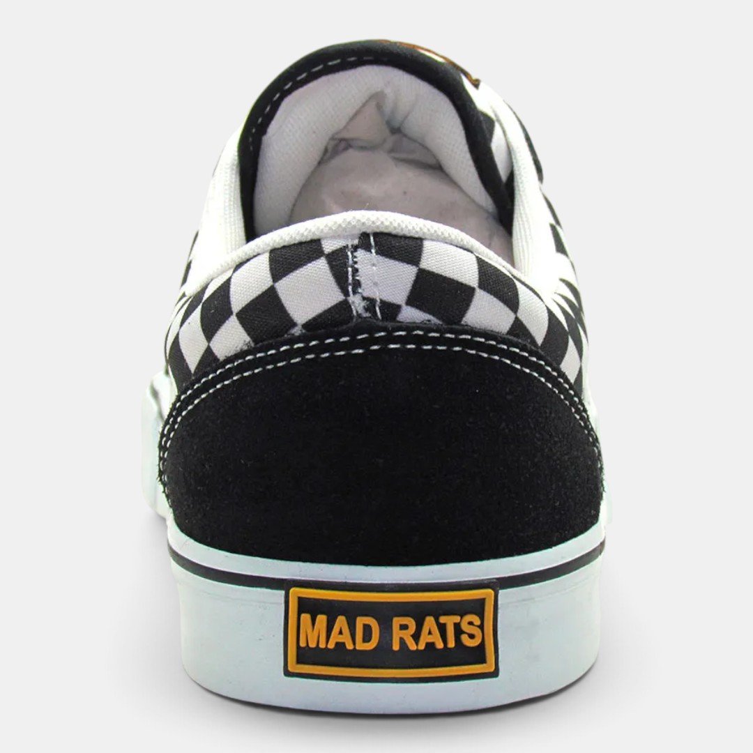Tênis Mad Rats Old School Quadriculado Preto/Branco 4