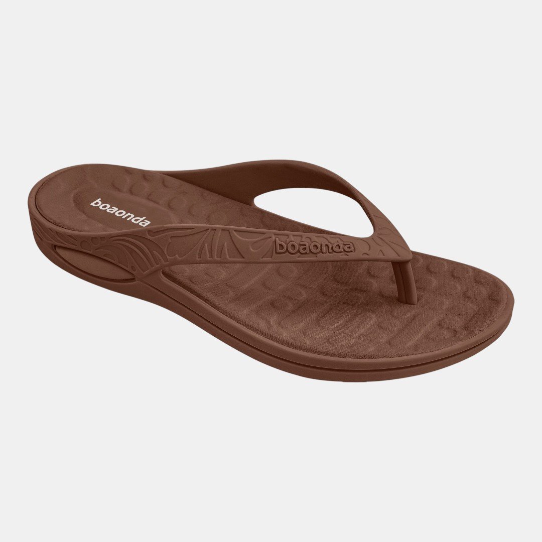 Chinelo Boa Onda Lilly Feminino Caramelo Bege 2