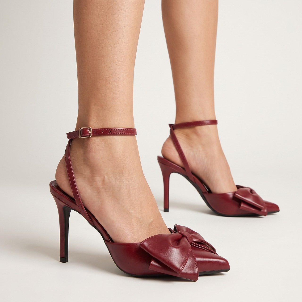 Slingback Di Valentini Vermelho com Laço Vermelho 2