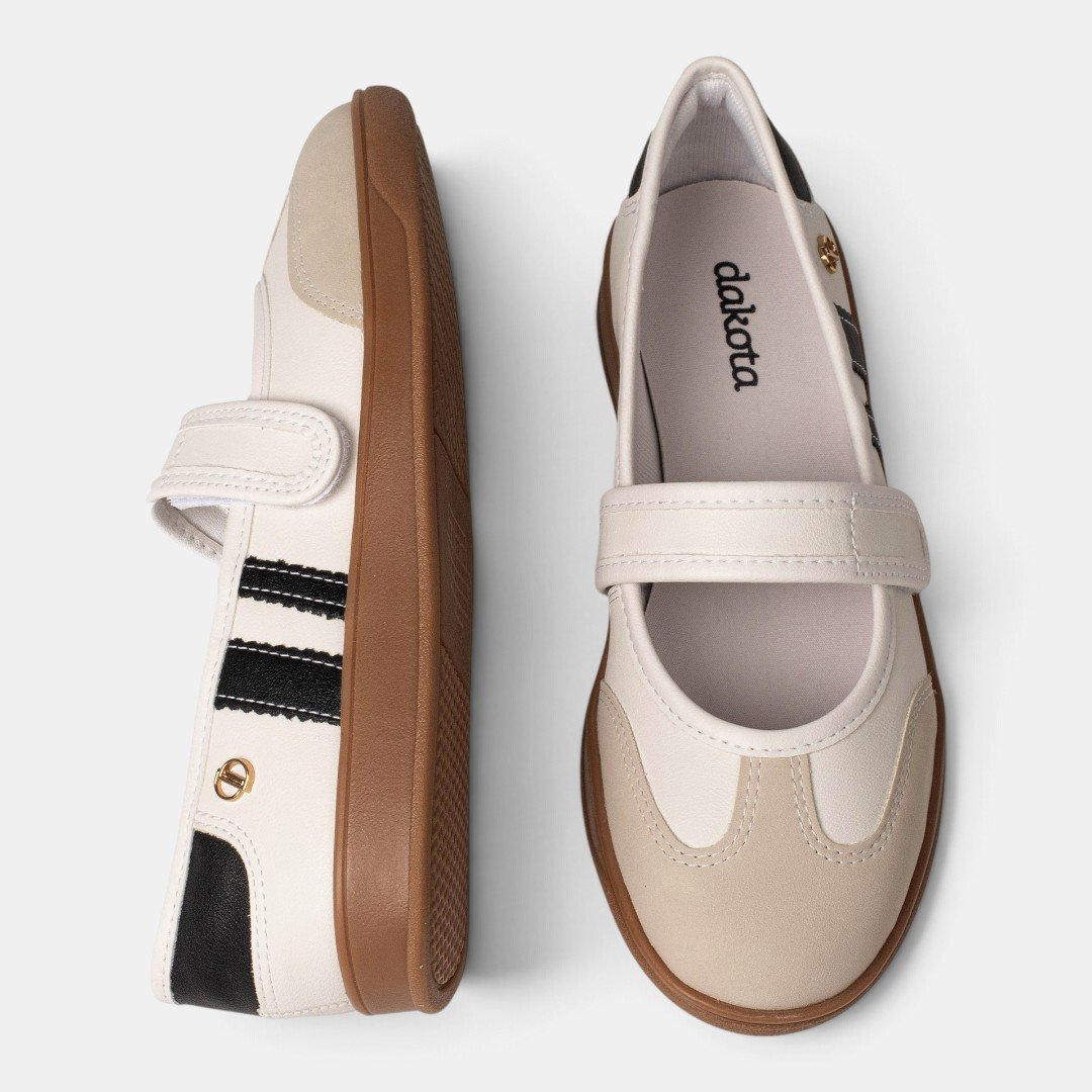 Tênis Casual Dakota Mary Jane Feminino Branco Branco 8