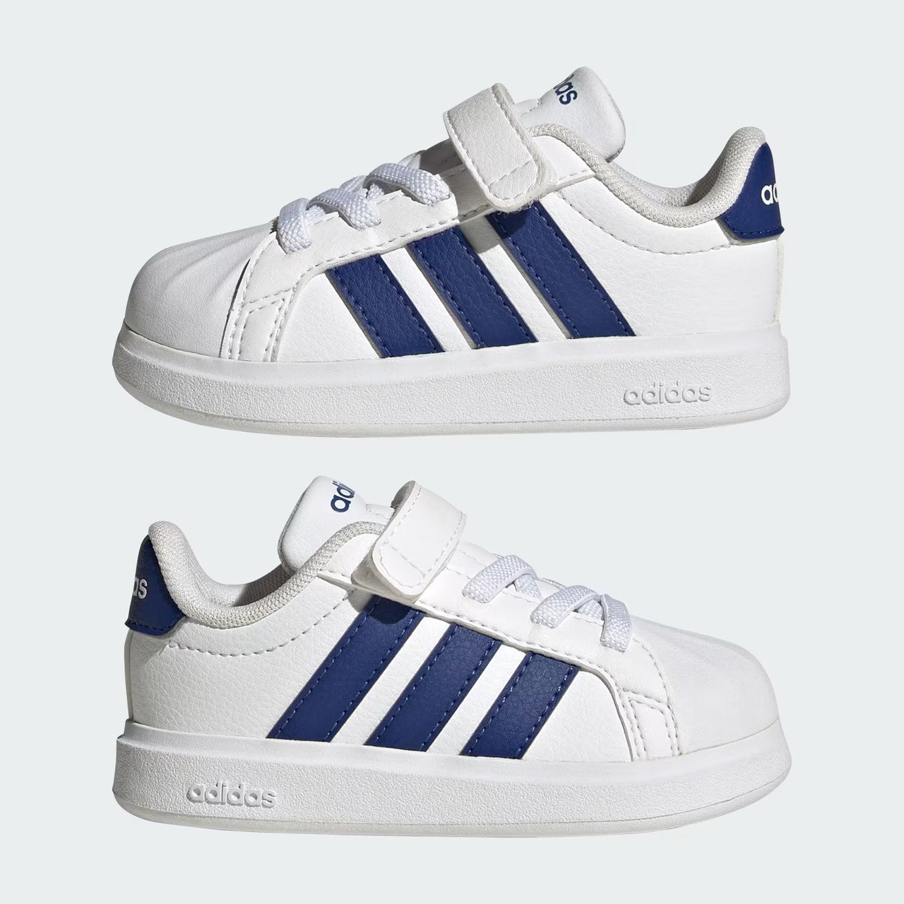 Tênis Adidas Streettalk Infantil para Bebês Branco com Azul Branco 7