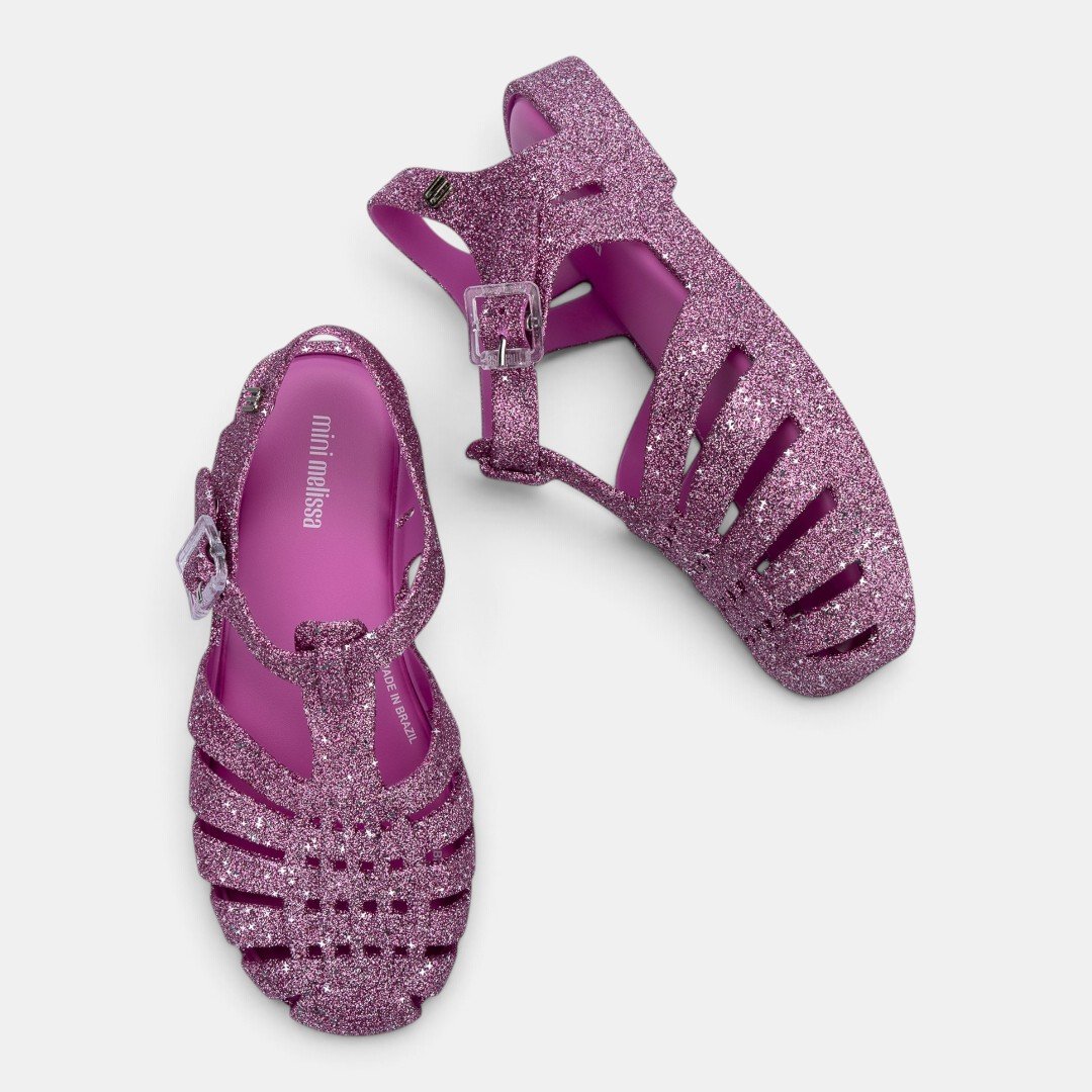 Sandália Mini Melissa Possession Glitter Infantil Rosa Glitter Rosa 2